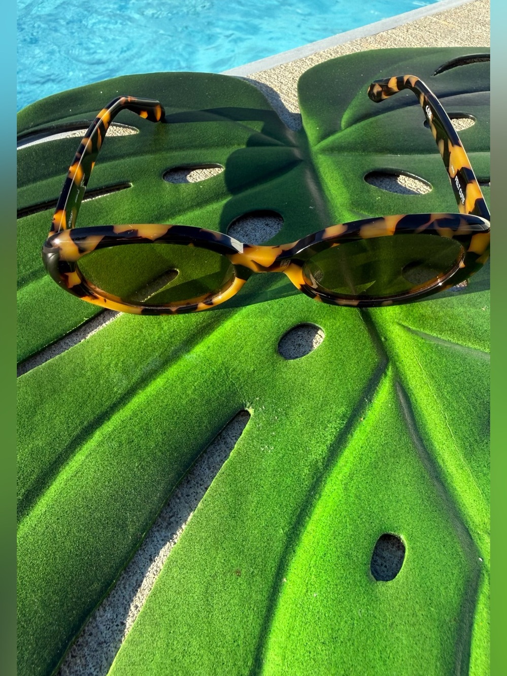 New Quay Feel cute Tortoiseshell Oval Sunglasses - Brown Lenses - Picture 9 of 12